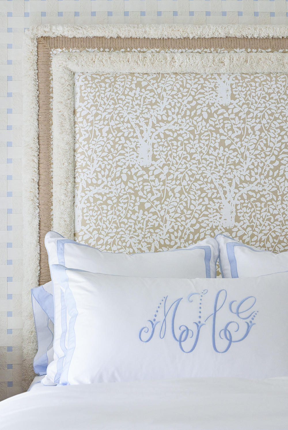 China Seas Arbre de Matisse Reverse Headboard Ellen Kavanaugh Interiors Carmel Brantley Photography