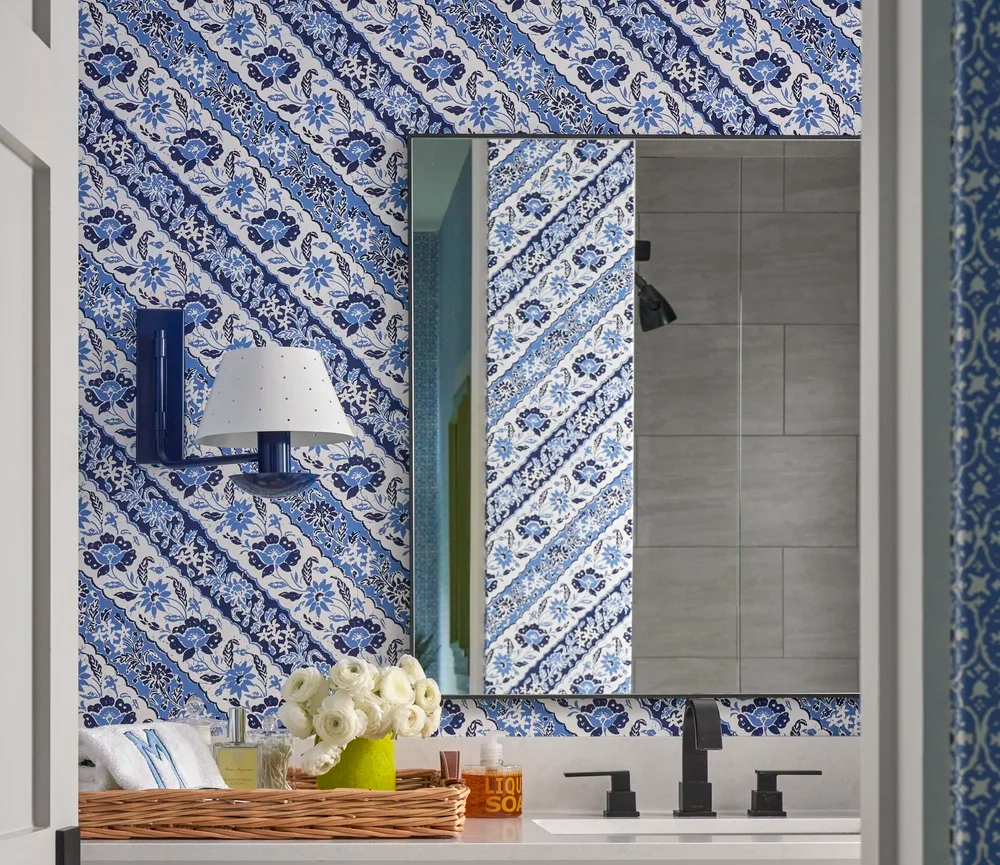 China Seas Lim Diagonal wallpaper Avrea Interiors