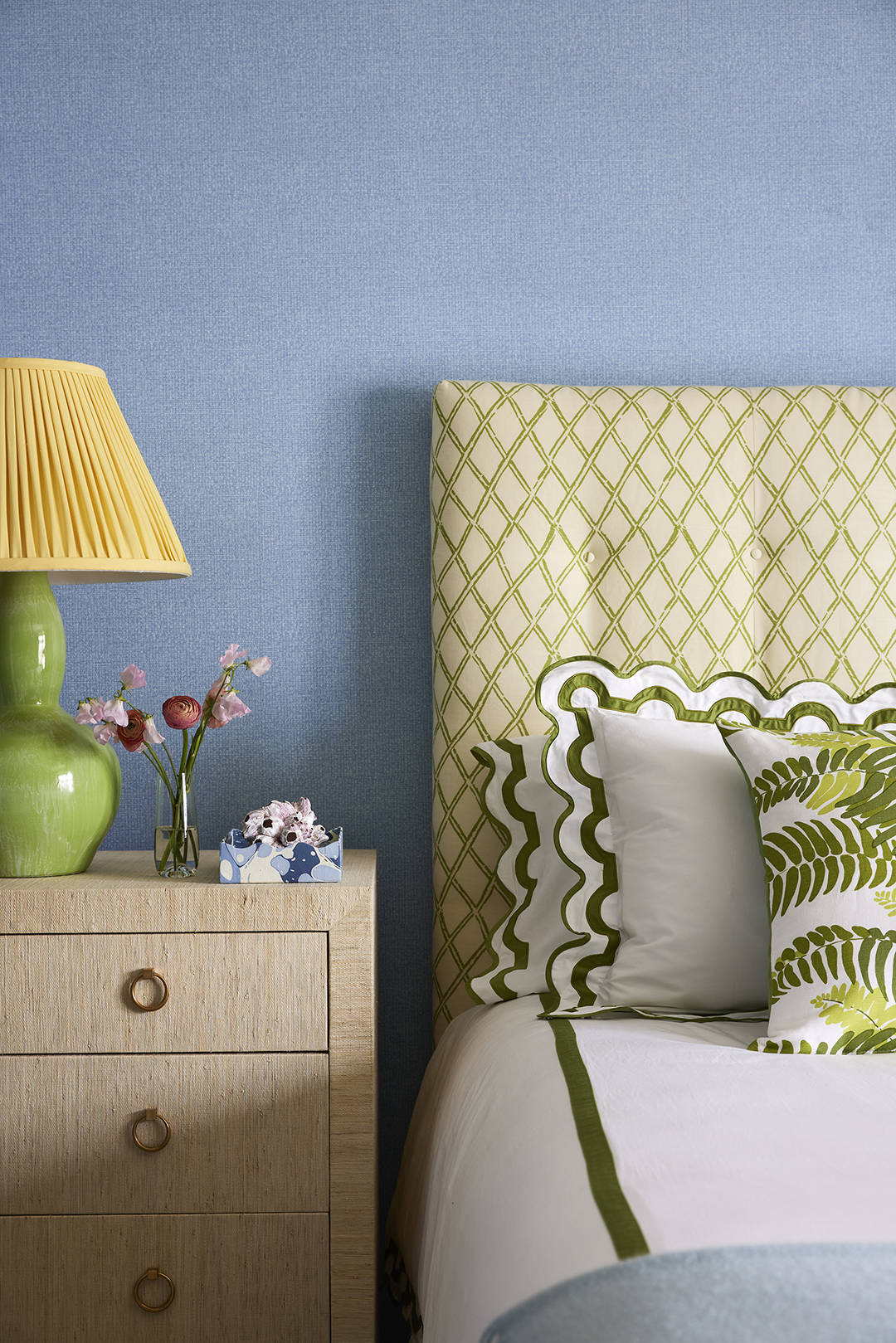 China Seas Lyford Diamond Bamboo headboard Amanda Lindroth Island Dreaming photo Dylan Chandler
