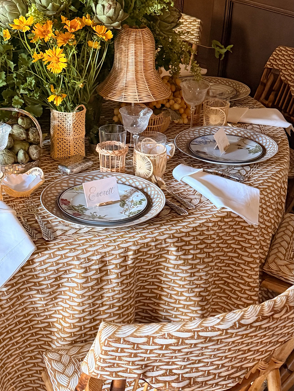 China Seas Newport Rattan tablecloth Max Sinsteden