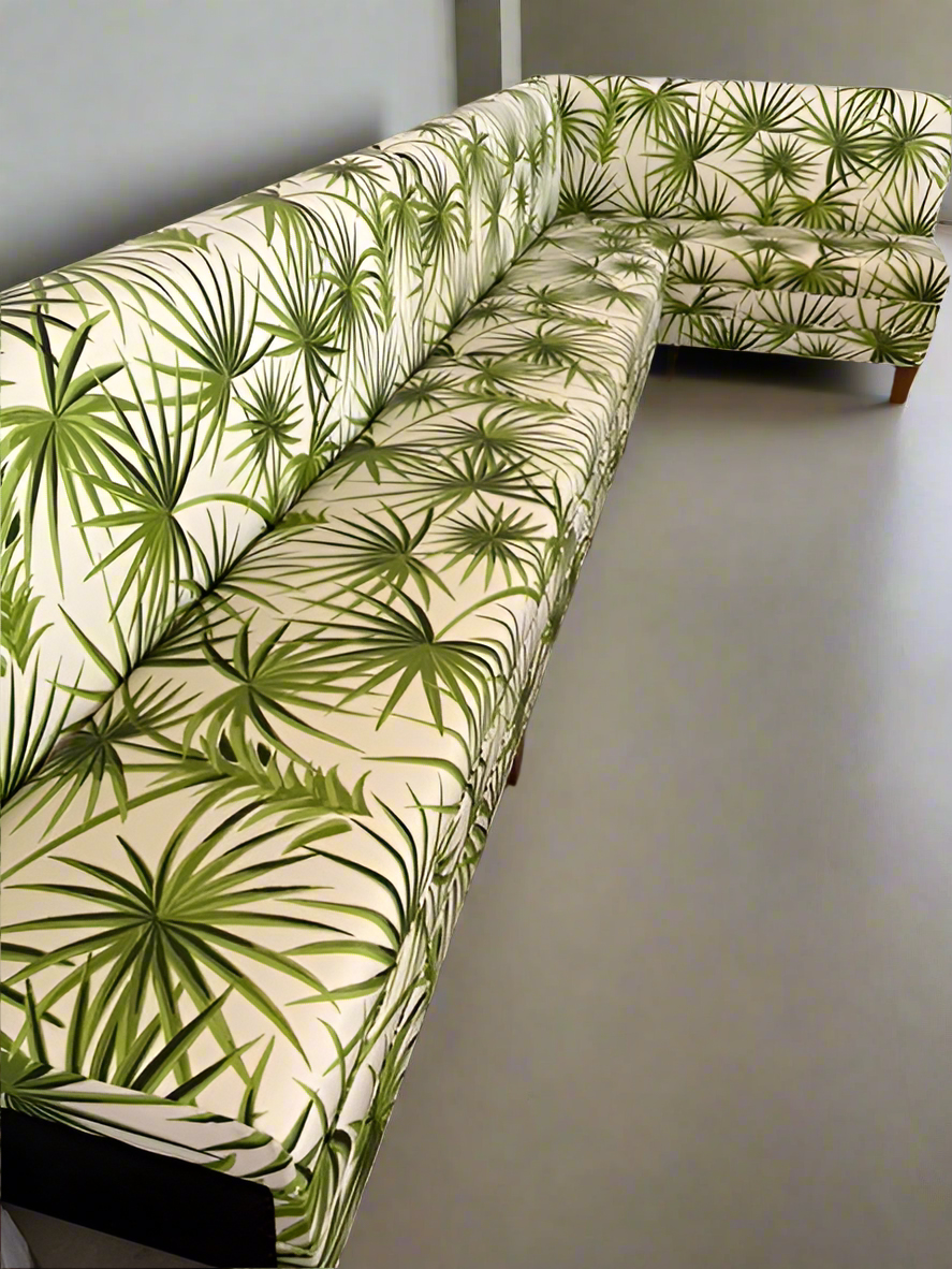 China Seas Palmetto on Suncloth sofa Trish Becker
