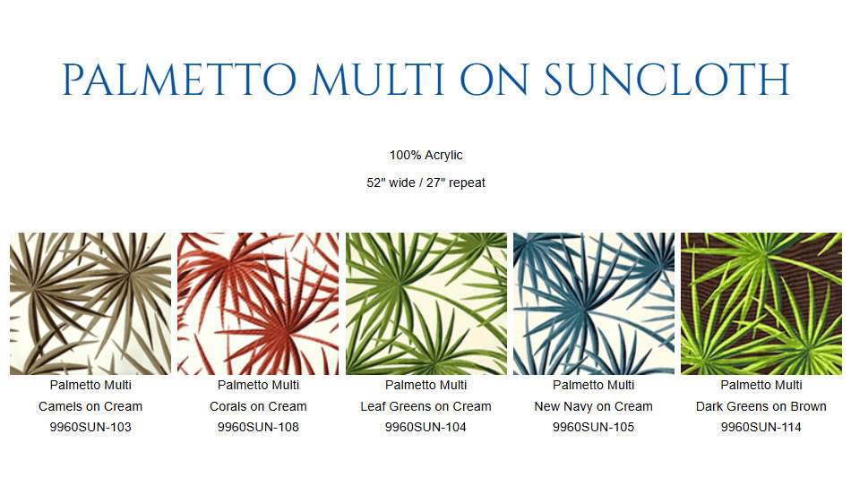 China Seas Palmetto on Suncloth fabric group