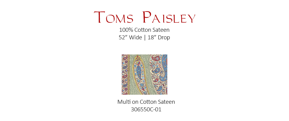 Toms Paisley fabric group