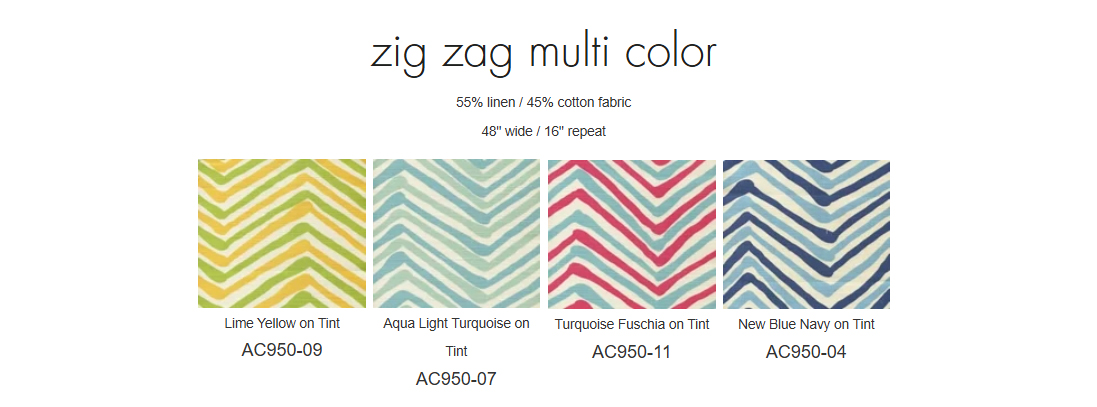 Alan Campbell Zig Zag Multi Color fabric group